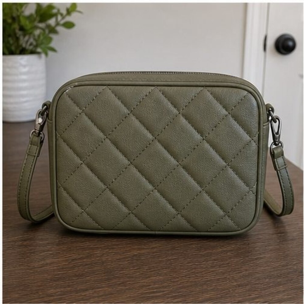 Espresso Quilted Crossbody Bag